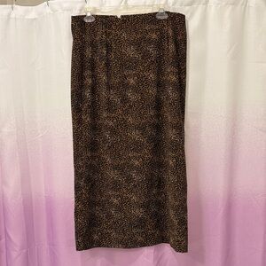 JM Collection Leopard Print Maxi Skirt